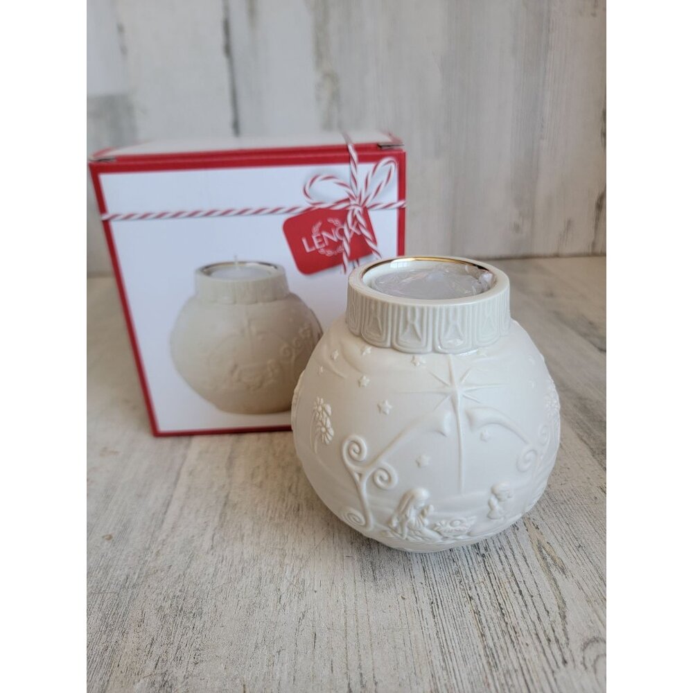 Lenox ornamental‎ glow votive candle Xmas nativity scene Accord